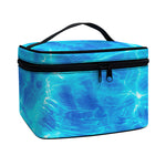 Blue Water Surface Print Travel Makeup Bag