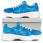 Blue Water Surface Print White Chunky Shoes
