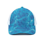 Blue Water Surface Print White Mesh Trucker Cap