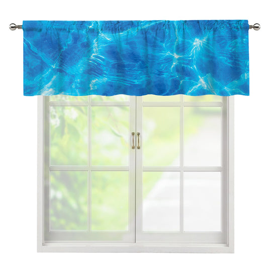 Blue Water Surface Print Window Valance