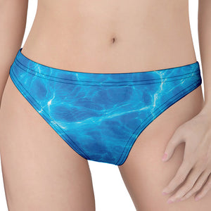 Blue Water Surface Print Women's Thong