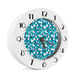Blue Watercolor Butterfly Pattern Print Alarm Clock