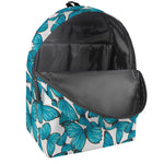Blue Watercolor Butterfly Pattern Print Backpack