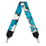 Blue Watercolor Butterfly Pattern Print Bag Strap