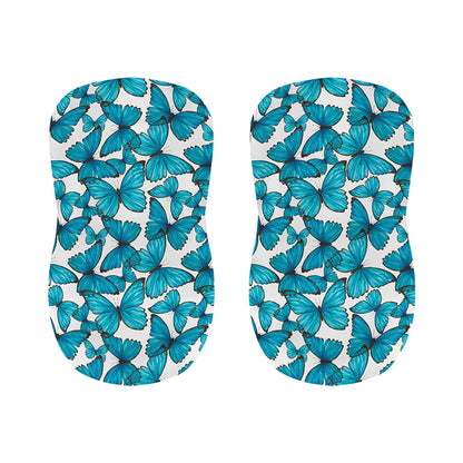 Blue Watercolor Butterfly Pattern Print Bar Stool Covers