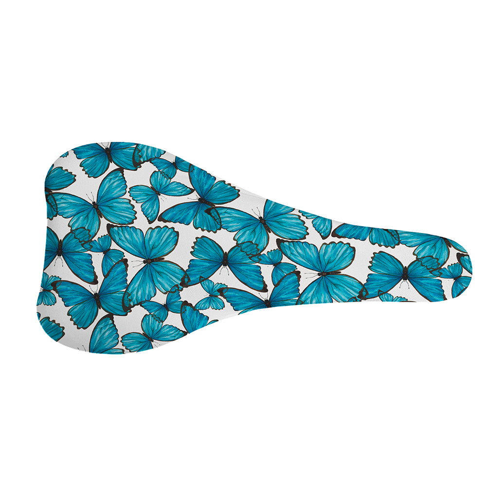 Blue Watercolor Butterfly Pattern Print Bicycle Seat Cover