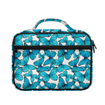 Blue Watercolor Butterfly Pattern Print Briefcase Bible Bag