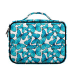 Blue Watercolor Butterfly Pattern Print Briefcase Bible Bag
