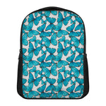 Blue Watercolor Butterfly Pattern Print Casual Backpack