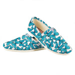 Blue Watercolor Butterfly Pattern Print Casual Shoes