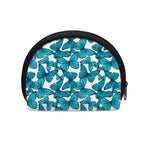 Blue Watercolor Butterfly Pattern Print Coin Purse