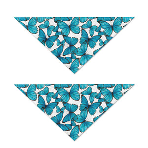 Blue Watercolor Butterfly Pattern Print Dog Bandana