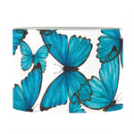 Blue Watercolor Butterfly Pattern Print Drum Lamp Shade