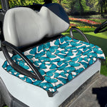 Blue Watercolor Butterfly Pattern Print Golf Cart Seat Cover