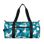Blue Watercolor Butterfly Pattern Print Gym Bag