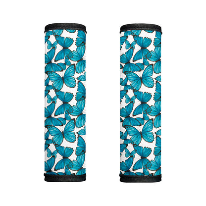 Blue Watercolor Butterfly Pattern Print Handle Covers