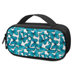 Blue Watercolor Butterfly Pattern Print Insulin Cooler Travel Case