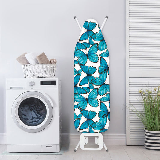 Blue Watercolor Butterfly Pattern Print Ironing Board Cover