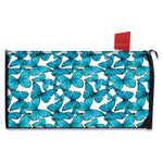 Blue Watercolor Butterfly Pattern Print Mailbox Cover