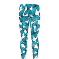 Blue Watercolor Butterfly Pattern Print Men's Leggings