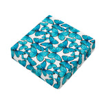 Blue Watercolor Butterfly Pattern Print Outdoor Seat Cushion Cover