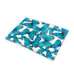Blue Watercolor Butterfly Pattern Print Pet Cooling Mat Cover