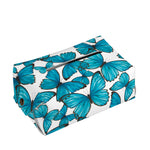 Blue Watercolor Butterfly Pattern Print Rectangle Tissue Box Cover