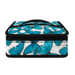 Blue Watercolor Butterfly Pattern Print Small Lunch Bag