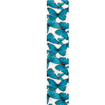 Blue Watercolor Butterfly Pattern Print Table Runner