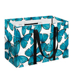 Blue Watercolor Butterfly Pattern Print Utility Tote Bag