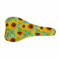 Blue Watercolor Sunflower Pattern Print Bicycle Seat Cover