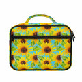 Blue Watercolor Sunflower Pattern Print Briefcase Bible Bag