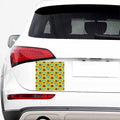 Blue Watercolor Sunflower Pattern Print Car Sticker