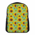 Blue Watercolor Sunflower Pattern Print Casual Backpack