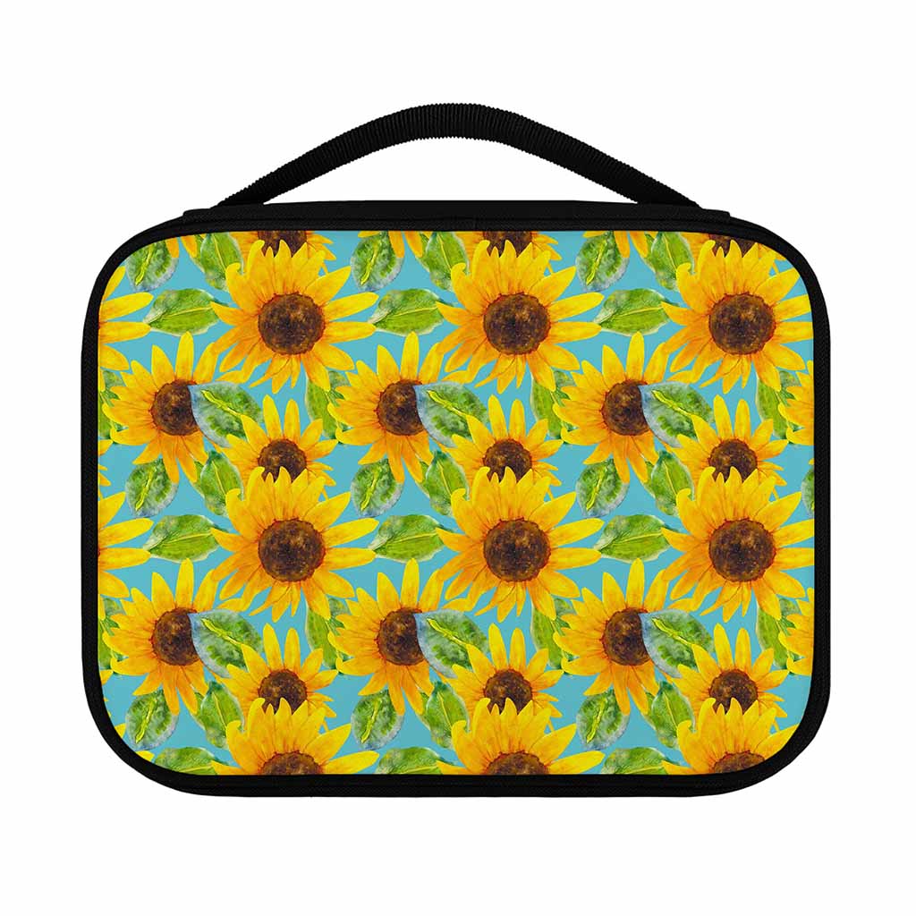 Blue Watercolor Sunflower Pattern Print Classic Bible Case