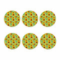 Blue Watercolor Sunflower Pattern Print Coaster Set