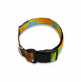 Blue Watercolor Sunflower Pattern Print Dog Collar