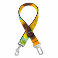 Blue Watercolor Sunflower Pattern Print Dog Seat Belt