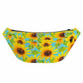 Blue Watercolor Sunflower Pattern Print Fanny Pack