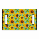 Blue Watercolor Sunflower Pattern Print Golf Cart Seat Cover