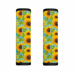 Blue Watercolor Sunflower Pattern Print Handle Covers