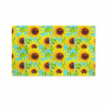 Blue Watercolor Sunflower Pattern Print Polyester Flag