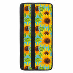 Blue Watercolor Sunflower Pattern Print Refrigerator Handle Covers