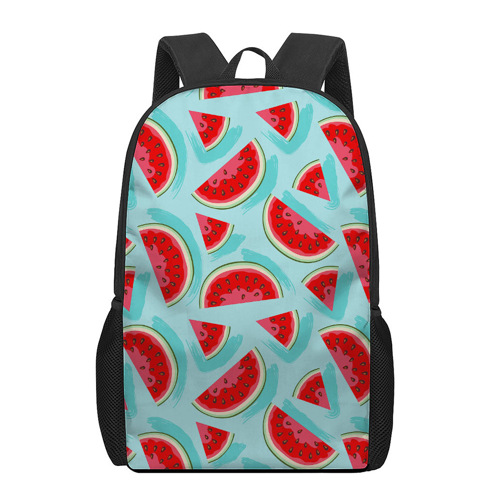 Blue Watermelon Pieces Pattern Print 17 Inch Backpack