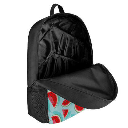 Blue Watermelon Pieces Pattern Print 17 Inch Backpack