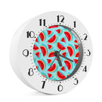 Blue Watermelon Pieces Pattern Print Alarm Clock