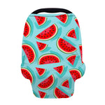 Blue Watermelon Pieces Pattern Print Baby Seat Cover