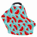 Blue Watermelon Pieces Pattern Print Baby Seat Cover