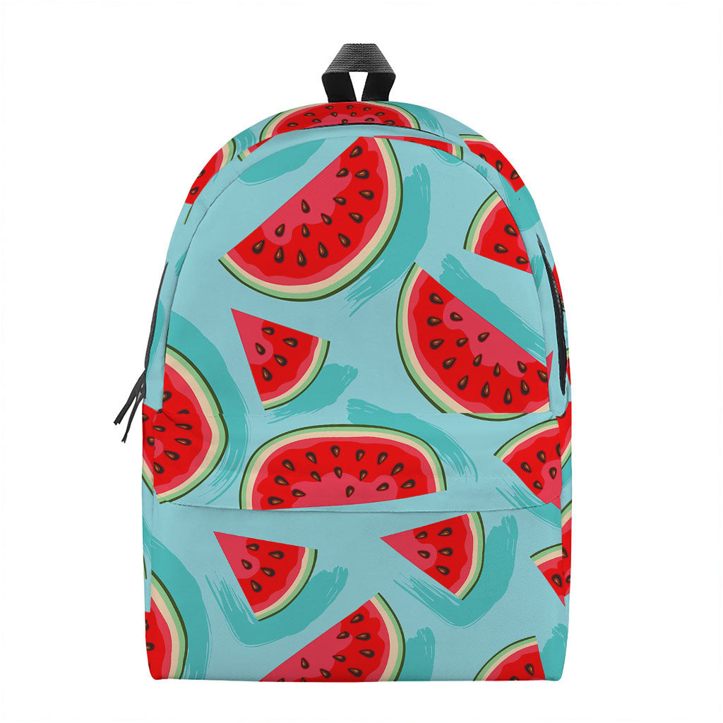 Blue Watermelon Pieces Pattern Print Backpack