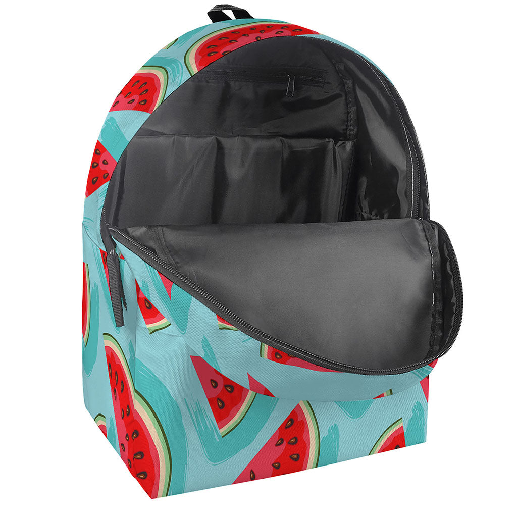 Blue Watermelon Pieces Pattern Print Backpack